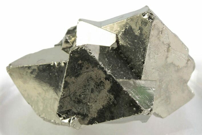Gleaming Octahedral Pyrite Crystal Cluster - Peru #371187
